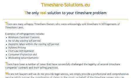 TimeShare-Solutions.eu | Solutions to timshare problems